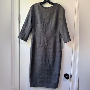 Sofie D'Hoore 100% Wool Half Sleeve Tunic Charcoal Dress